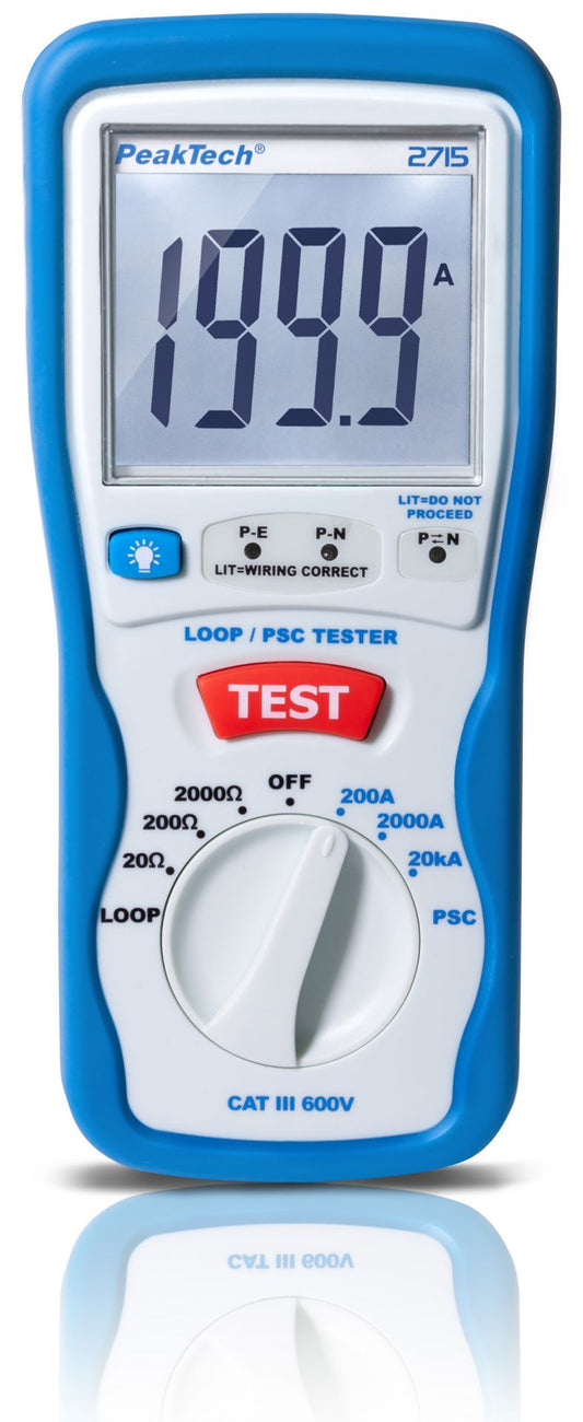 PeakTech® P 2715 Digital LOOP / PSC tester