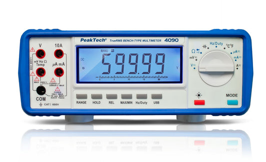 PeakTech 4090 er et grafisk bordmultimeter med 22.000 counts og USB-tilkobling