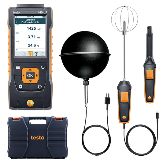 testo 440 dP – målesett for inneklima komfort