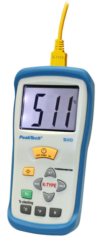 1-Kanals Digital-termometer K-Type / -50 ... +1300°C