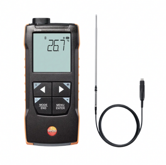 Testo 110 – NTC og laboratorieføler med glassbeskyttelse samt PT100 sensor