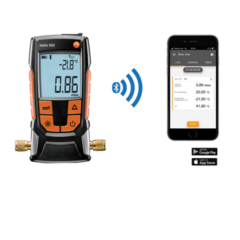 testo 552 – Digital Vakuummåler med Bluetooth