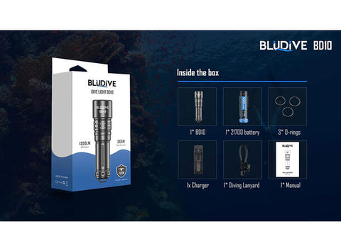 BluDive BD10 lommelykt, Vanntett
