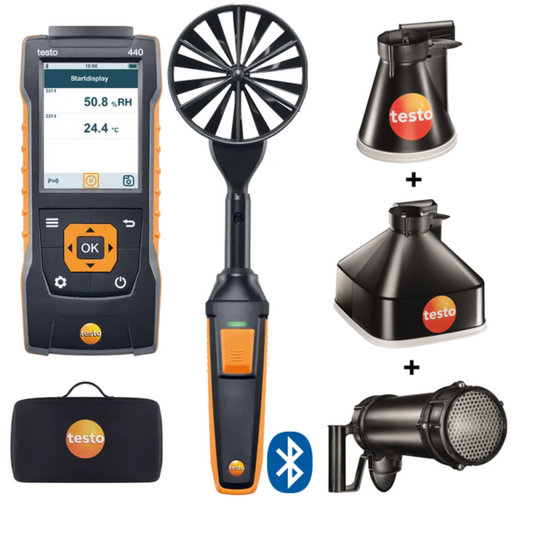 testo 440 – Målesett for luftstrøm kombisett 3 med Bluetooth®