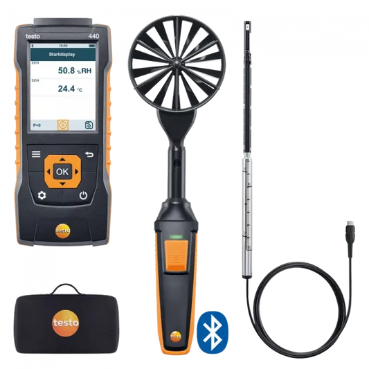 testo 440 – Målesett for luftstrøm kombisett 1 med Bluetooth®