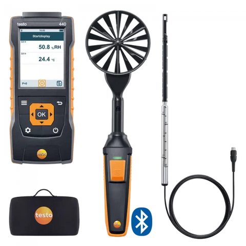 testo 440 – Målesett for luftstrøm kombisett 1 med Bluetooth®