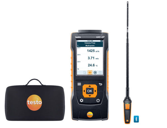 testo 440 dP – Lufthastighetssett med Bluetooth