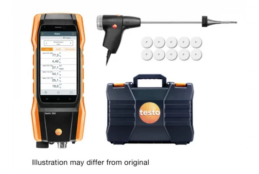 testo 300 NEXT LEVEL Longlife INDUSTRY Set 2 – Røykgassanalysator (O2, CO H2-kompensert opp til 8,000 ppm, NO)