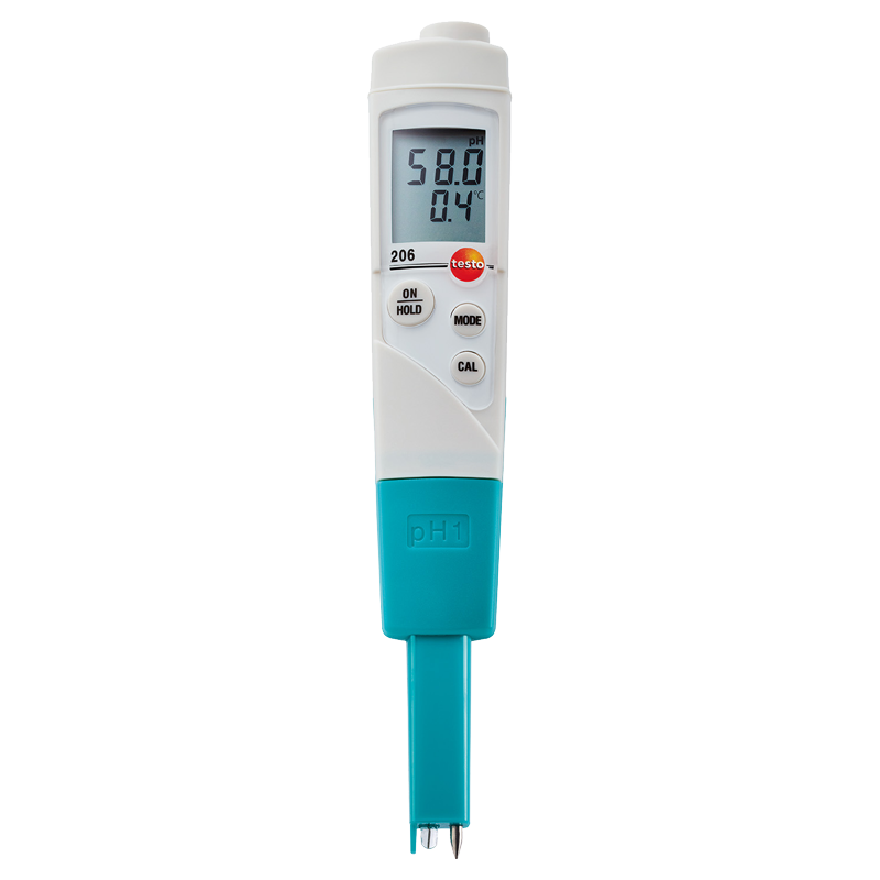 Testo 206 – pH1-Målersett med koffert og buffer 4 og 7