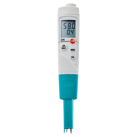 Testo 206 – pH1-Målersett med koffert og buffer 4 og 7