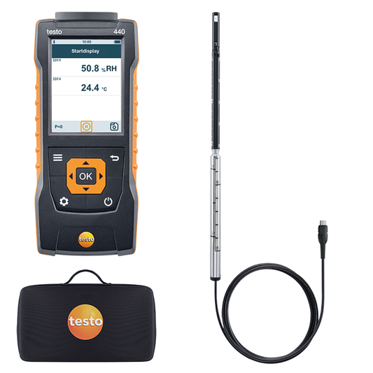 testo 440 – Målesett for luftstrøm kombisett 1 med Bluetooth®