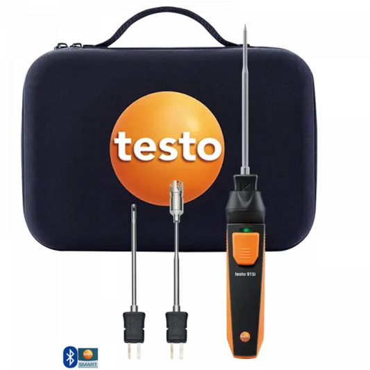 testo 915i – Smartprobesett med luft-, innstikk- og overflatefølere