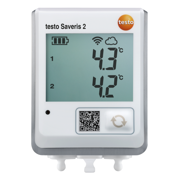 Testo Saveris 2-T2 2-kanals WiFi-temperaturdatalogger for 2 eksterne NTC-følere