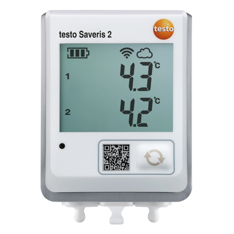 Testo Saveris 2-T2 2-kanals WiFi-temperaturdatalogger for 2 eksterne NTC-følere