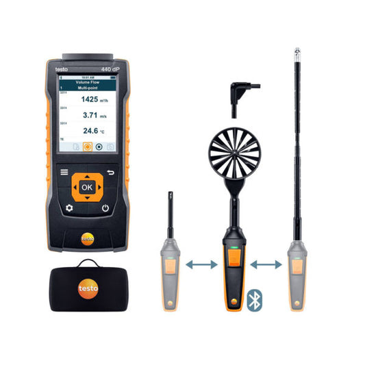 testo 440 dP – Luftmengde kombisett 2 med Bluetooth®