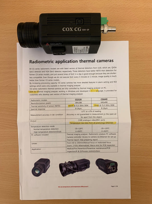 Automasjonskamera CG320-20mm F1,0 manual - 384×288 Piksler (DEMO)