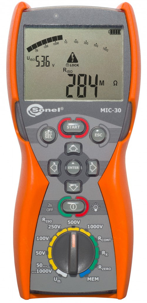 MIC-30 Isolasjonstester m/Minne, PI\DAR, IP67